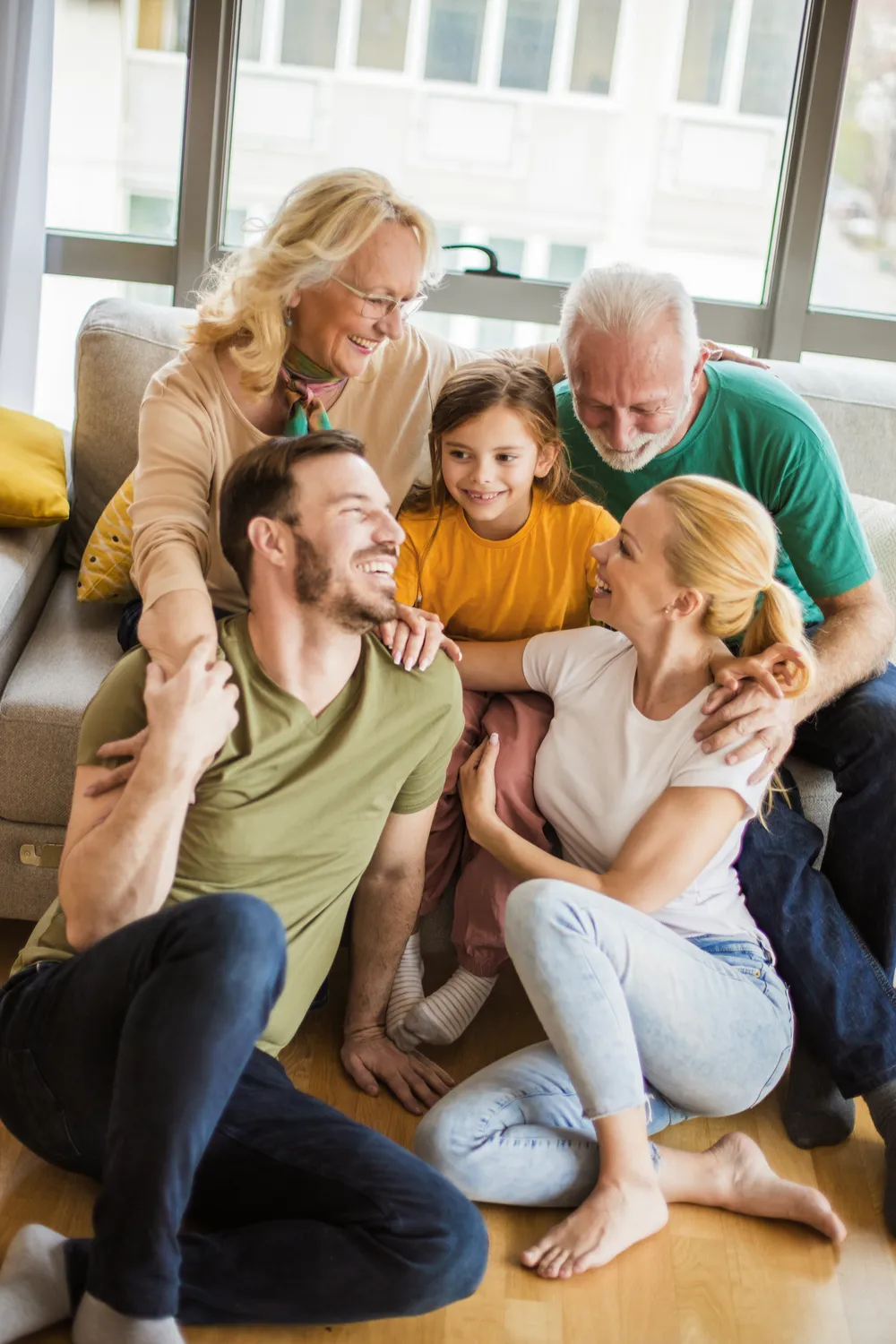 Famille partageant un moment ensemble
